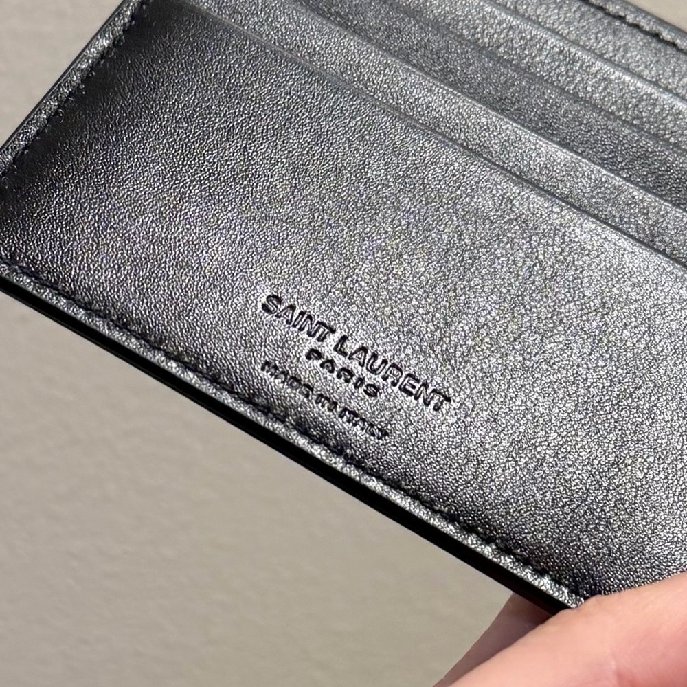 NWB Saint Laurent Men’s East West Leather Bifold Wallet - Picture 6 of 8